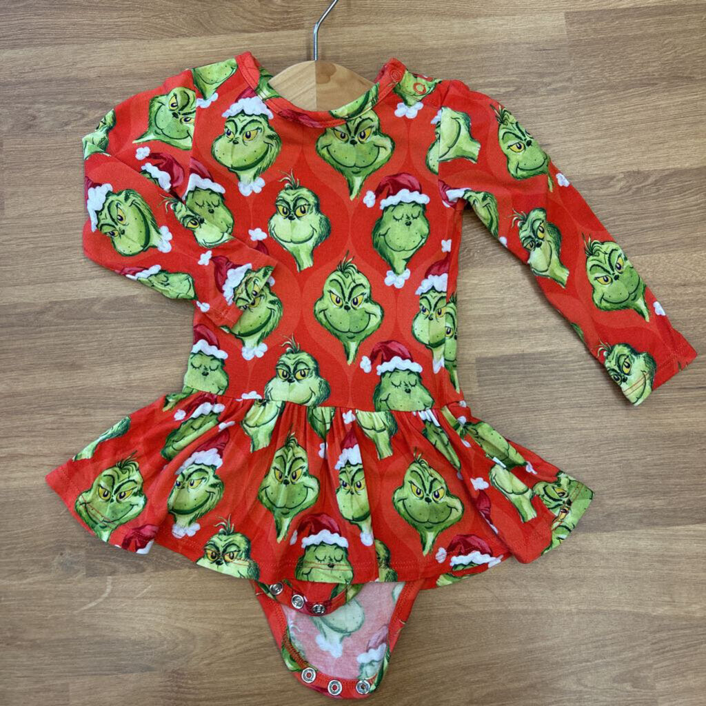 Posh Peanut x Grinch Bamboo LS Twirl Bodysuit - 3/6m