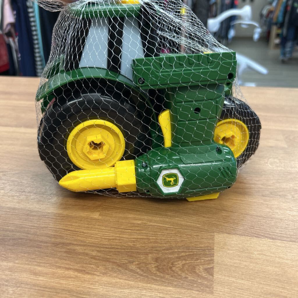 John Deere Tractor Toy and Toy Drill