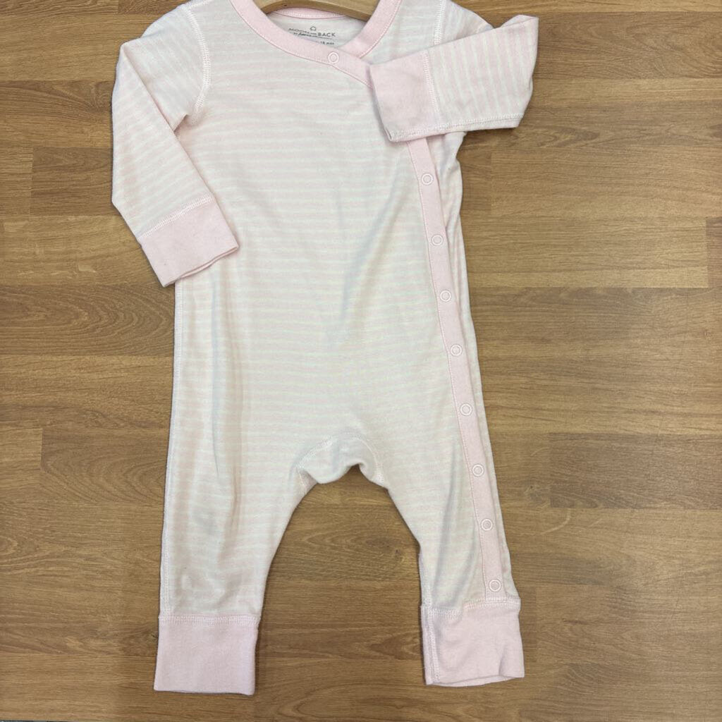 Hanna Andersson Stripe Snap Sleeper - 12/18m