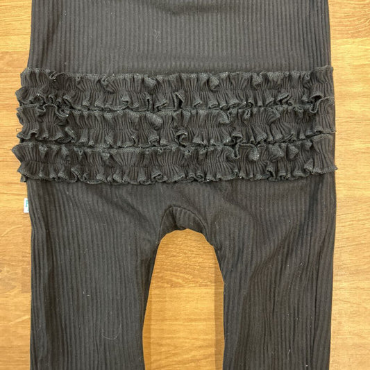 Posh Peanut Bamboo Ribbed Ruffle Romper - 9/12m