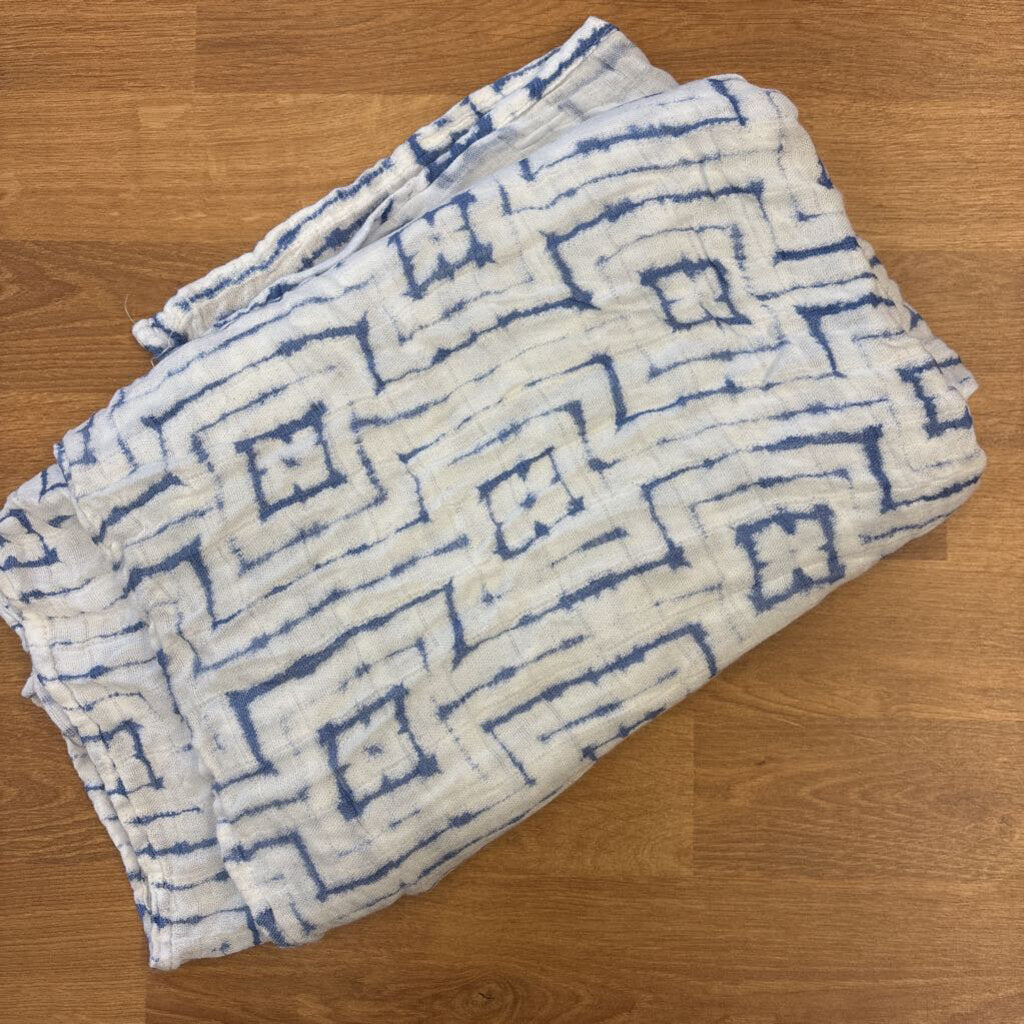 Aden + Anais Muslin Swaddle Blanket - Blue Tie Dye