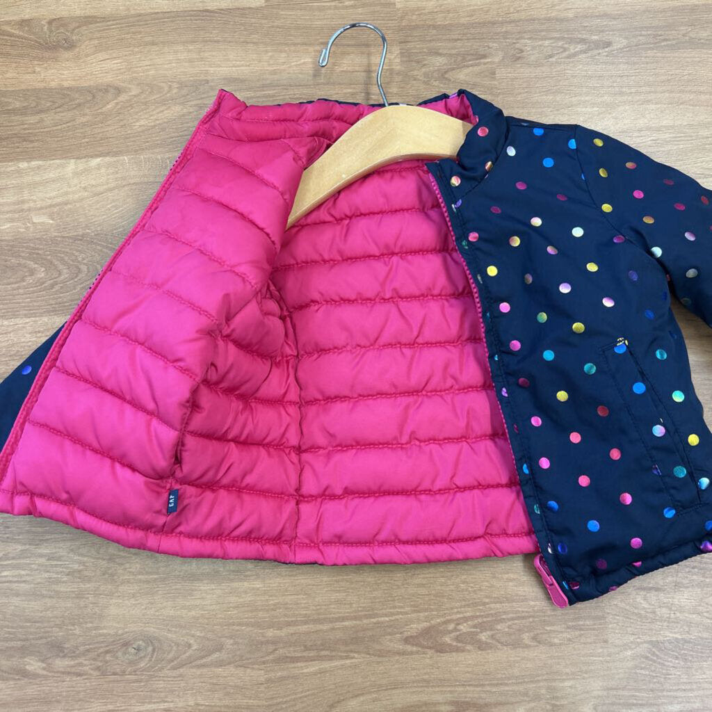Gap Dots Reversible Puffer Jacket 12/18m
