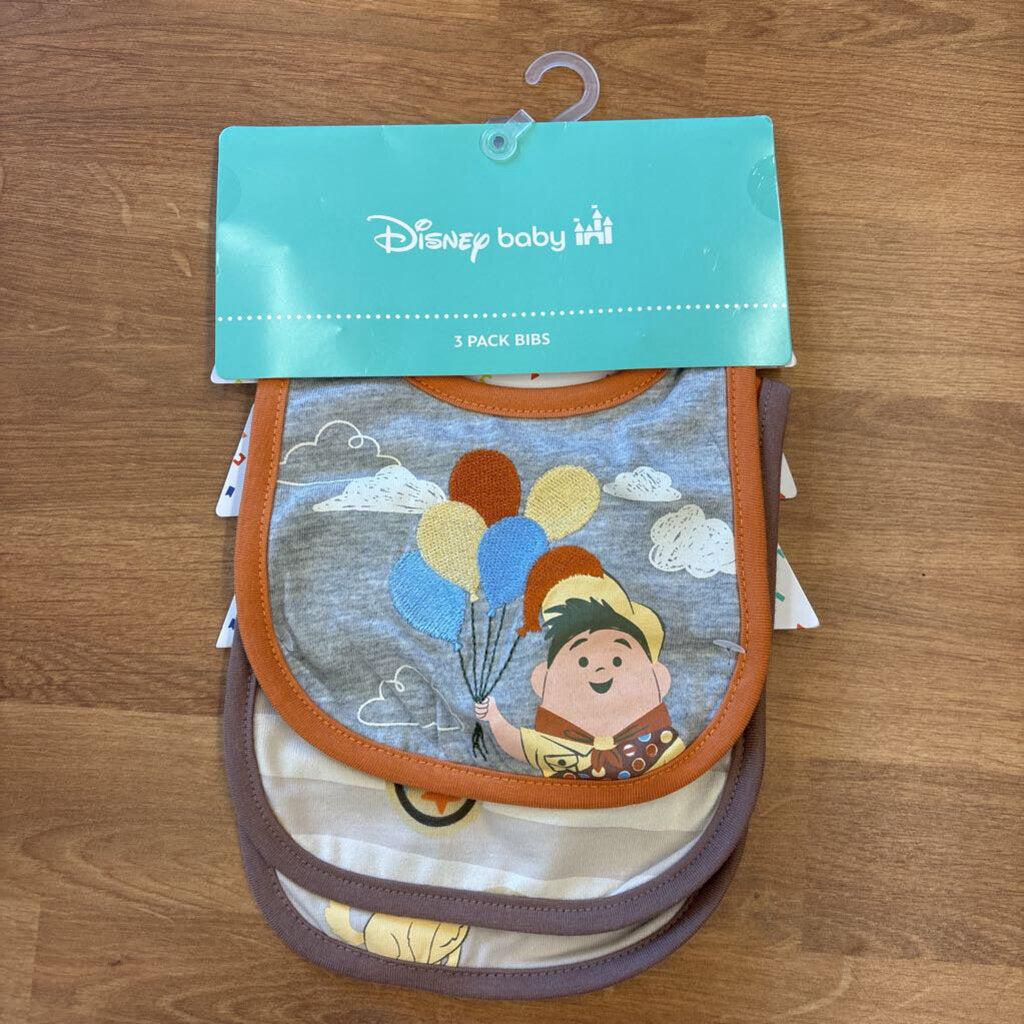 NEW Disney Baby 3 Pack Bibs - Up