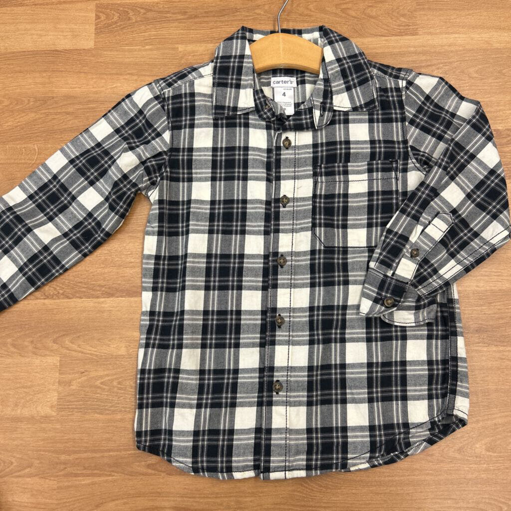 Carter's Plaid LS Button Up - 4