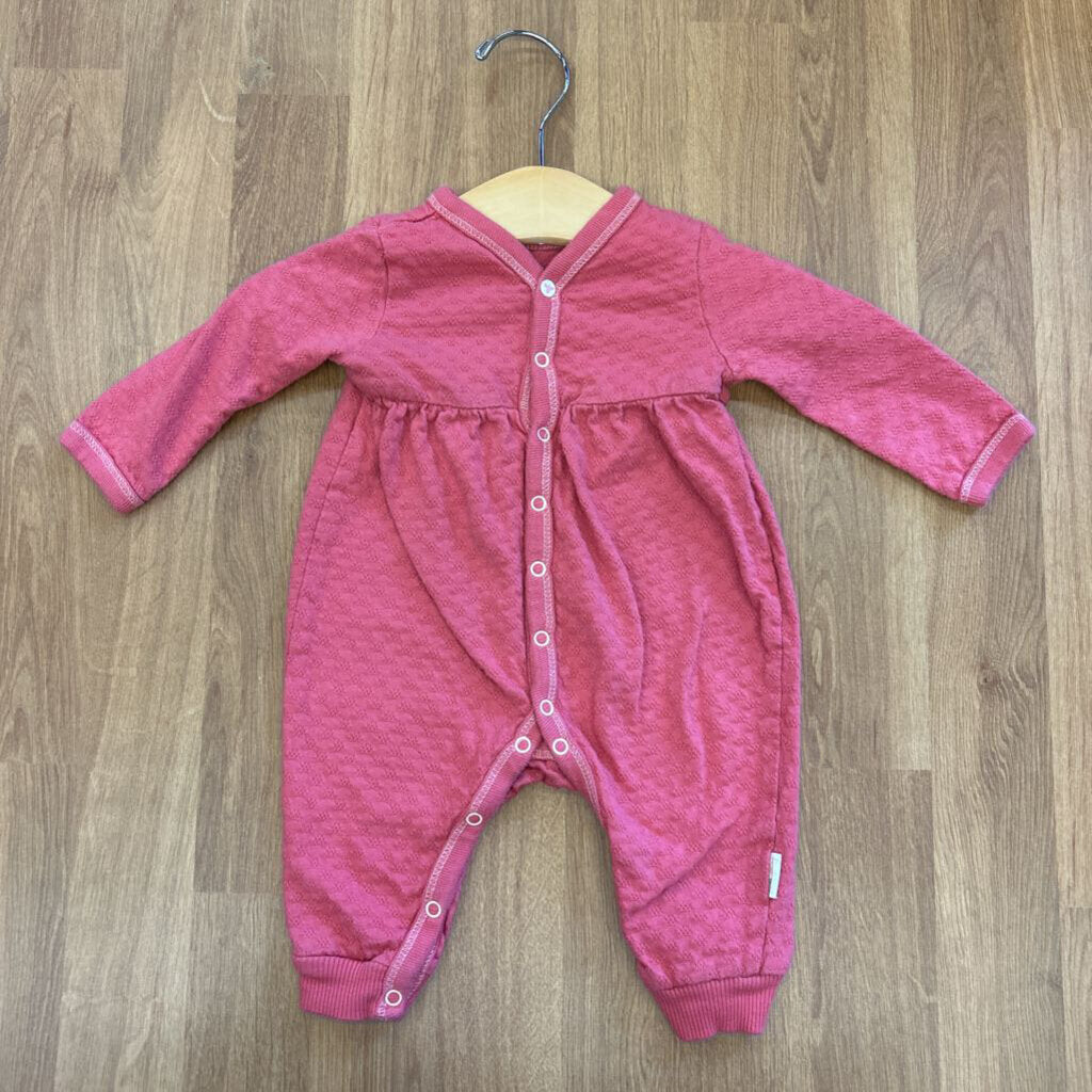 Burt's Bees Snap LS Romper - NB