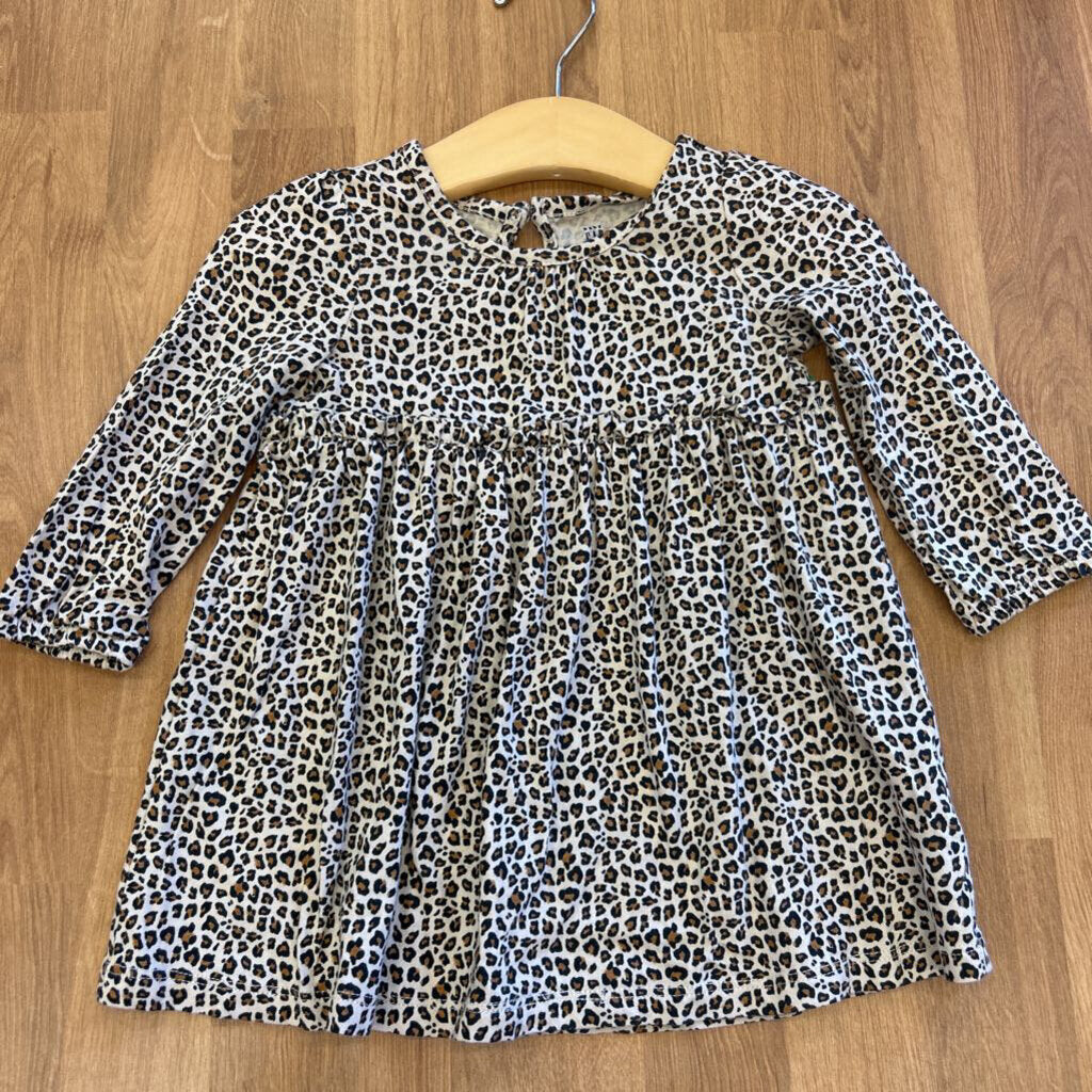 Baby Gap Leopard LS Dress - 12/18m