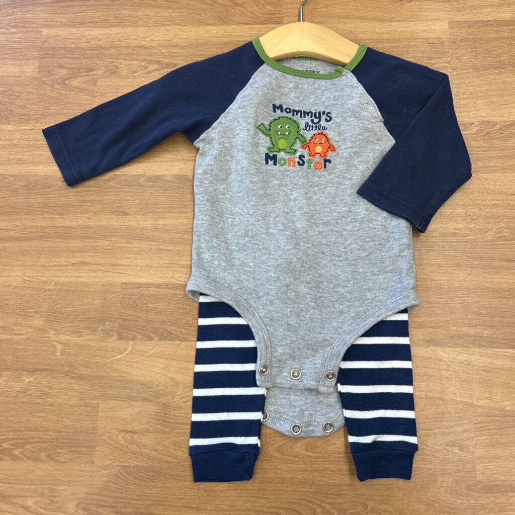 Carter's Monster Two Pc Set - 9m
