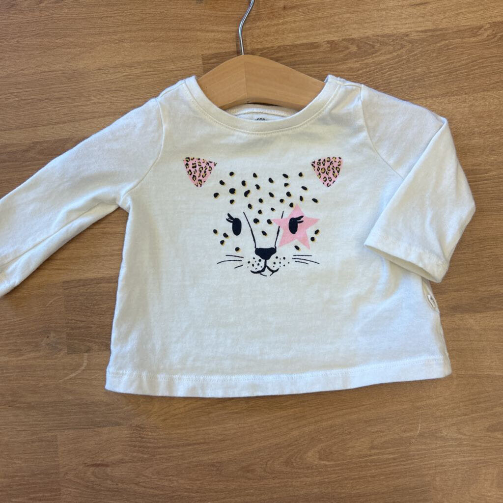 Baby Gap Leopard LS Tee - 3/6m