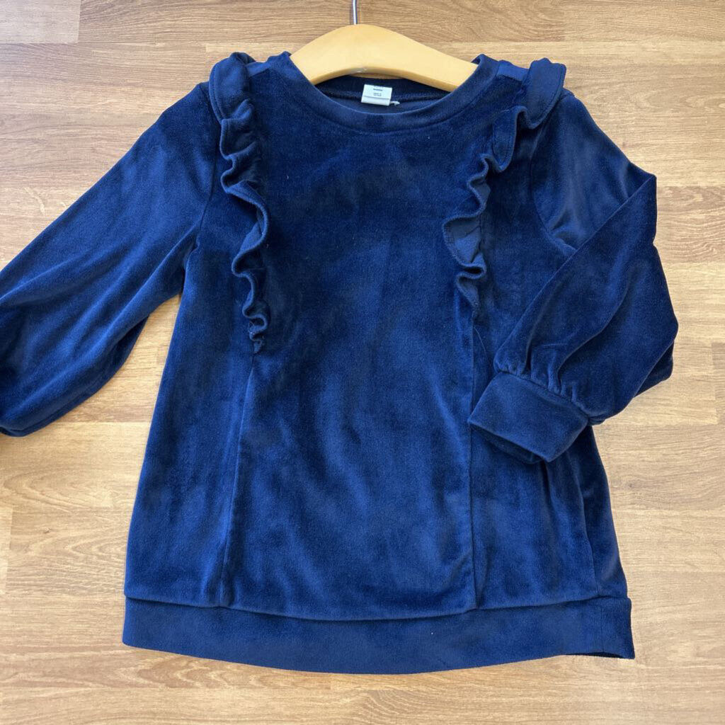 Baby Gap Velour Ruffle LS Top - 4
