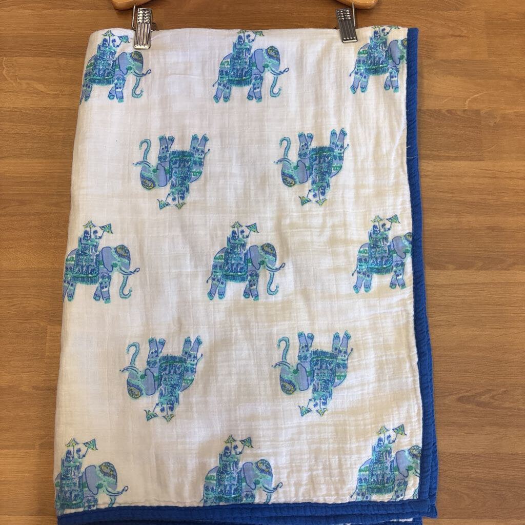 Pottery Barn Kids x Lilly Pulitzer Elephant Stroller Blanket