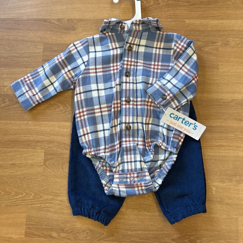 NWT Carter's LS Button Up / Pants Set - 3m
