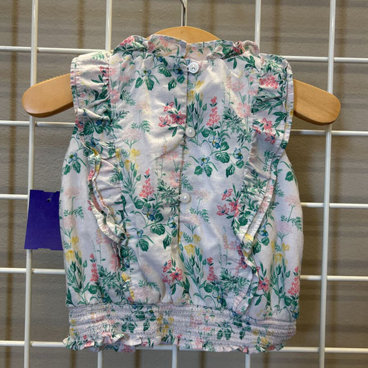 Janie & Jack Flower Tank Cinched Top 18/24m