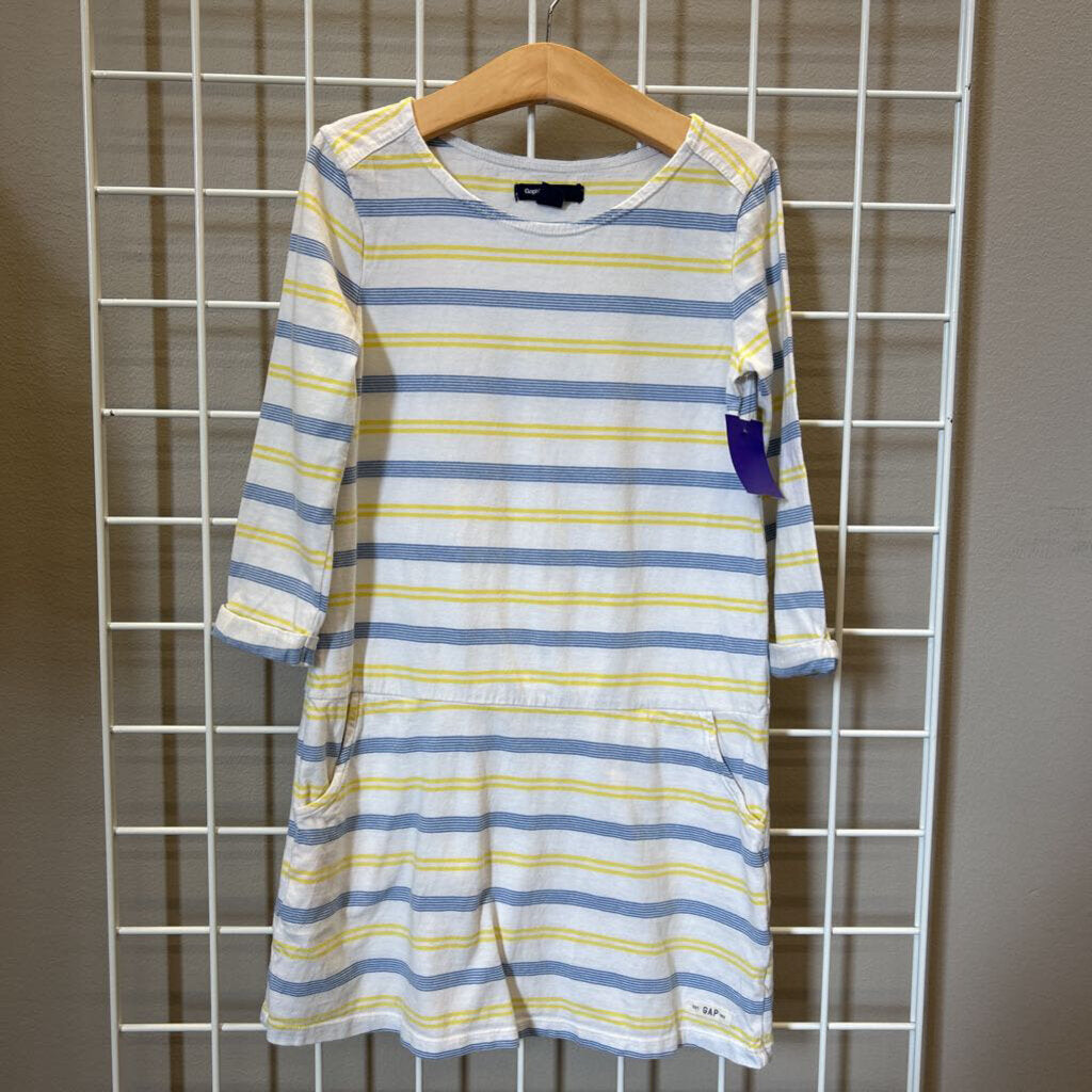Gap Kids Stripe Quarter Sleeve Dress - 8