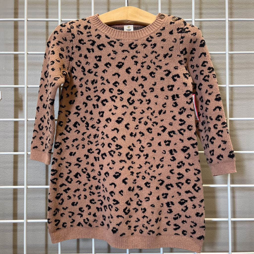 Tucker + Tate Leopard LS Knit Dress - 24m