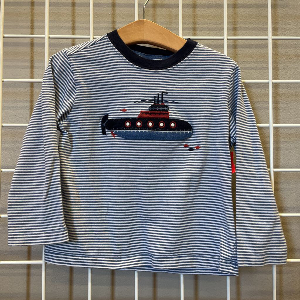 Janie & Jack Stripe Sub LS Tee - 4