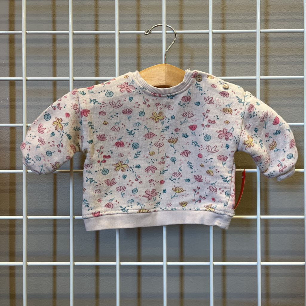 Zara Floral Crewneck - 0/3m