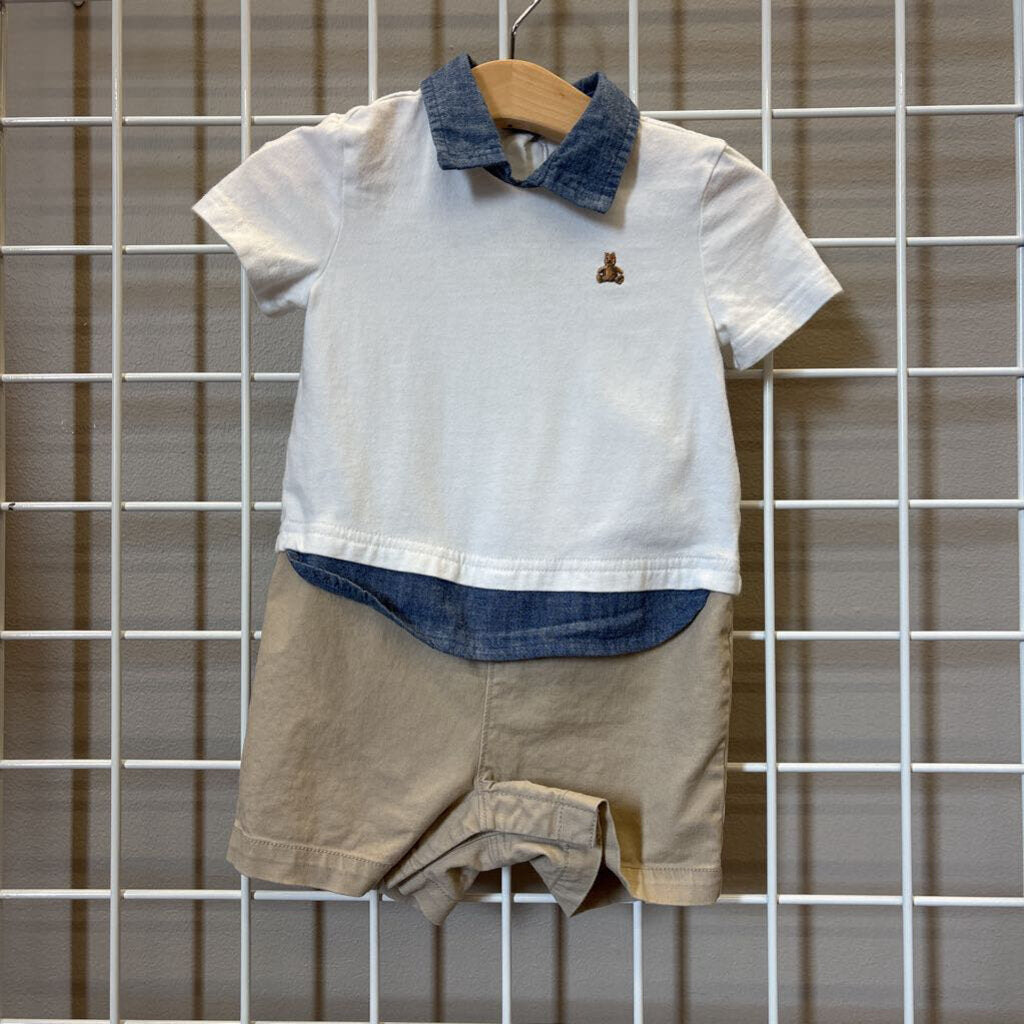 Baby Gap SS Romper - 6/12m