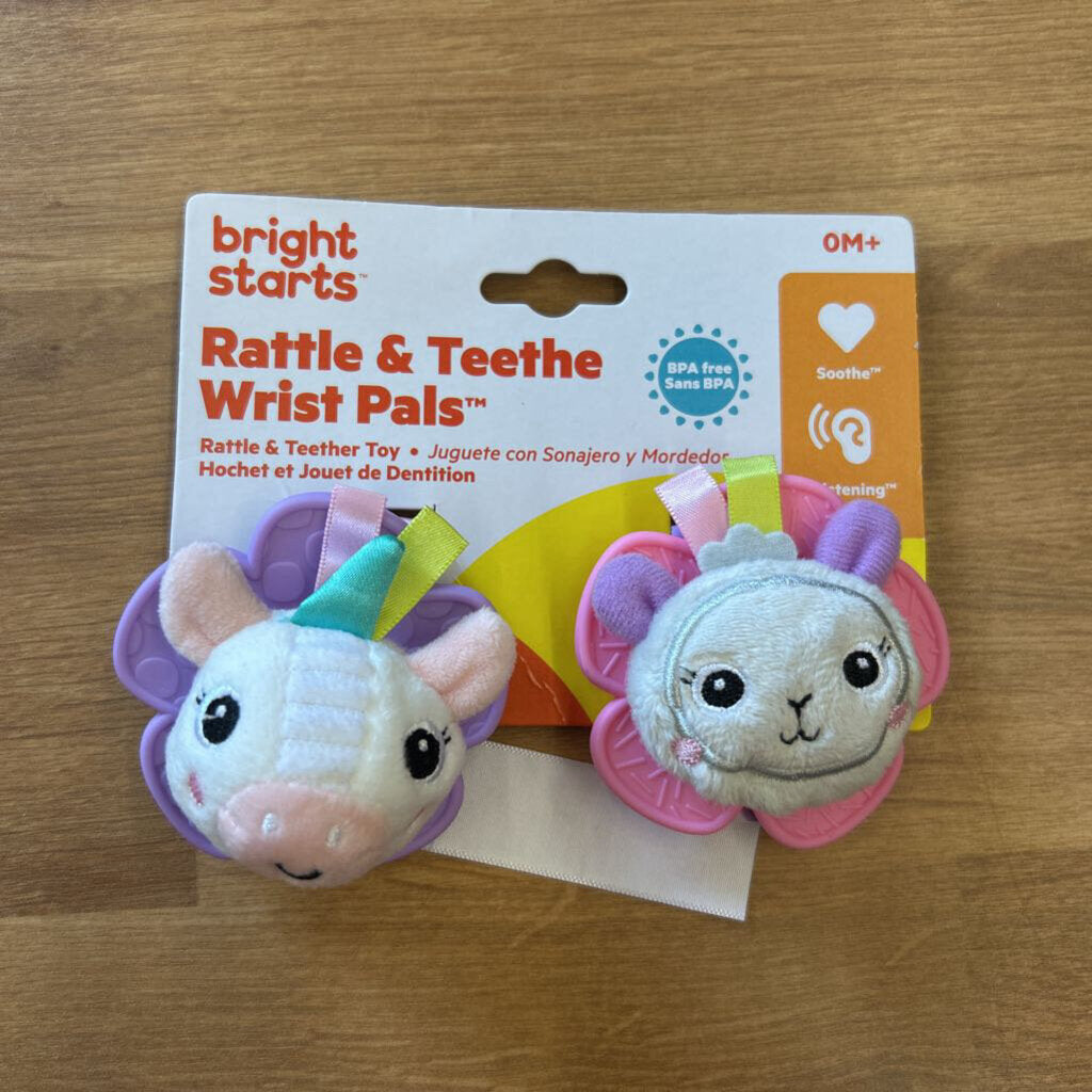 NEW Bright Starts Rattle & Teethe Wrist Pals