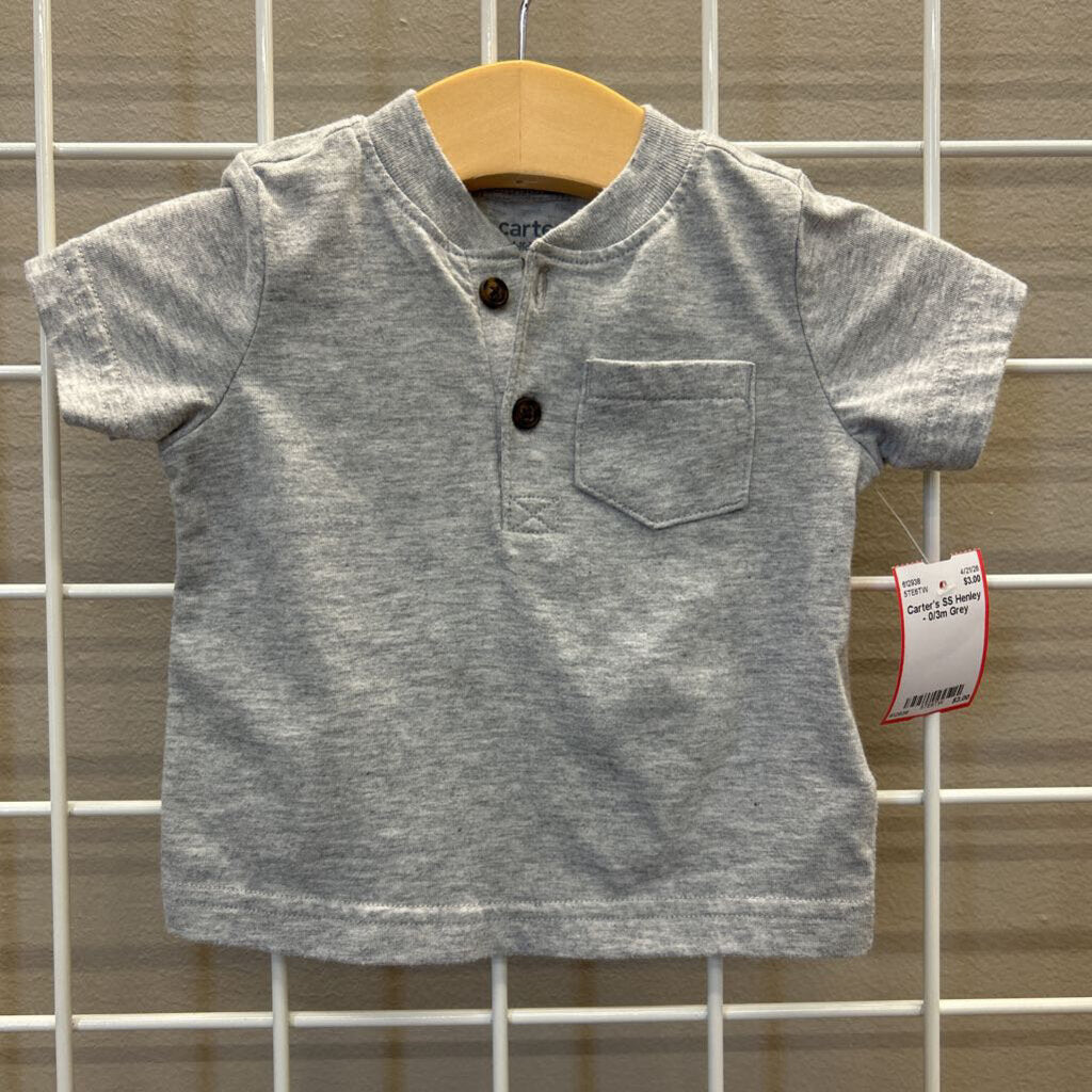 Carter's SS Henley - 0/3m
