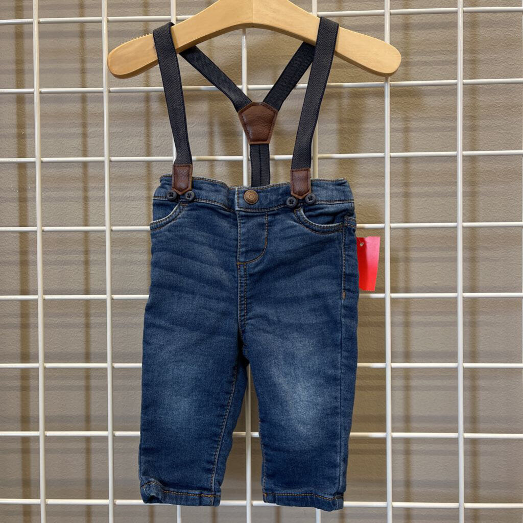 Osh Kosh Suspender Jeans - 6m