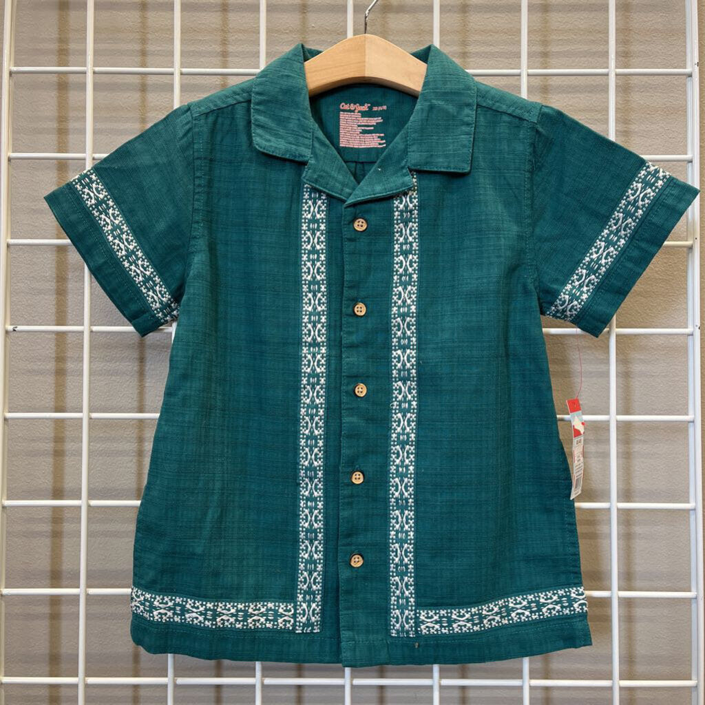 NWT Cat & Jack SS Button Up - 4/5