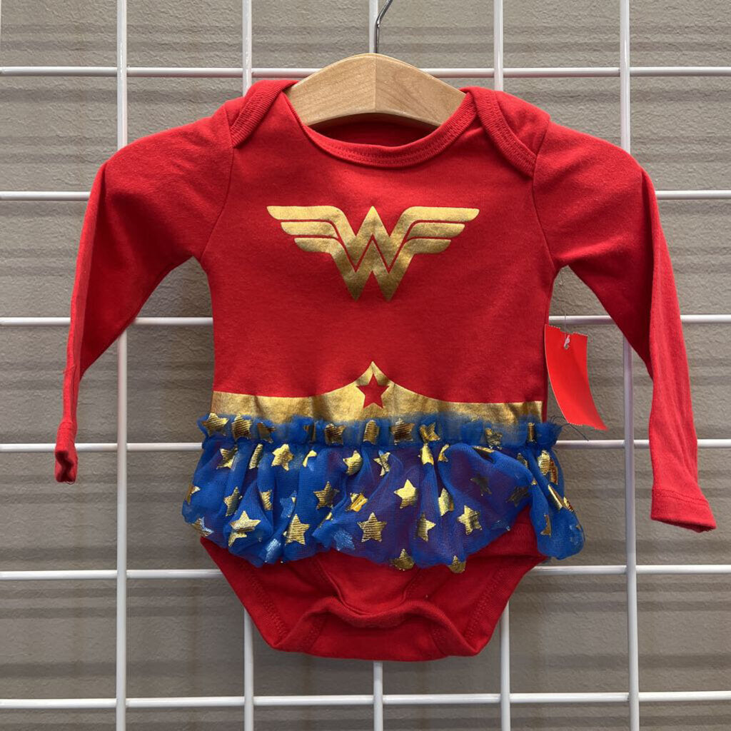 Wonder Woman Tulle LS Bodysuit - 6/9m