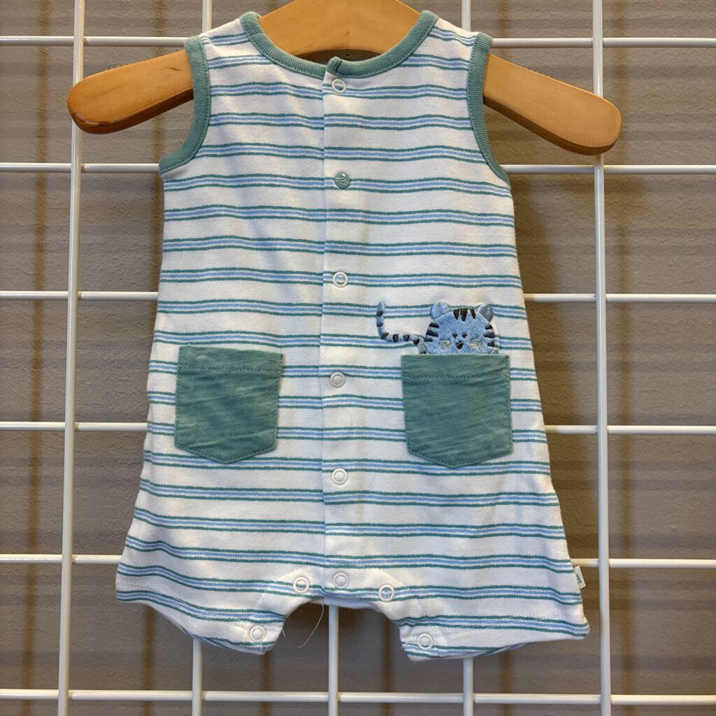Absorba Stripe Tank Tiger Romper - 3m