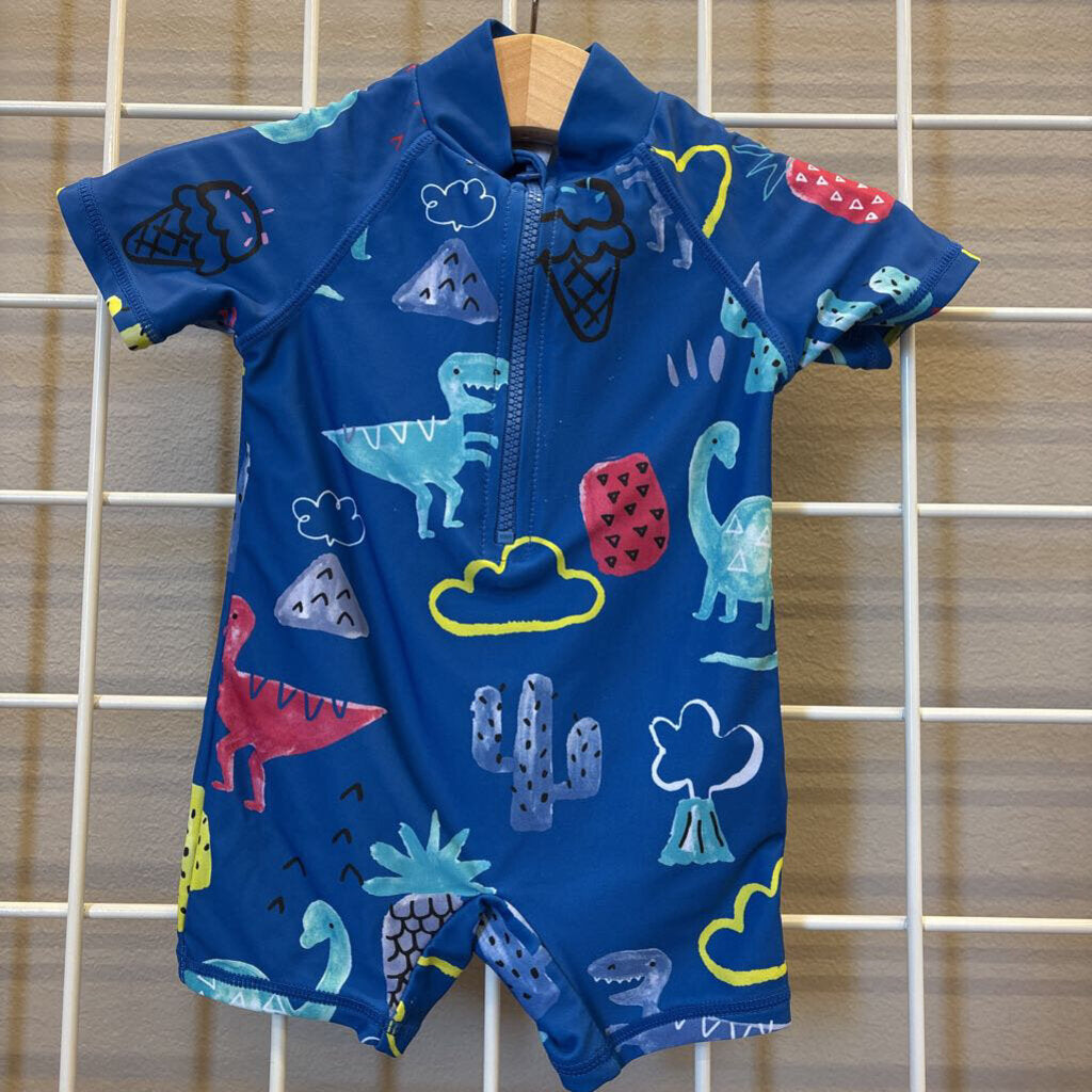Fred & Flo Dino One Pc Swim (some snags) - 3m