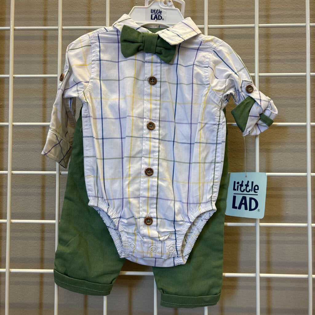 NWT Little Lad Plaid Two Pc Set - 0/3m