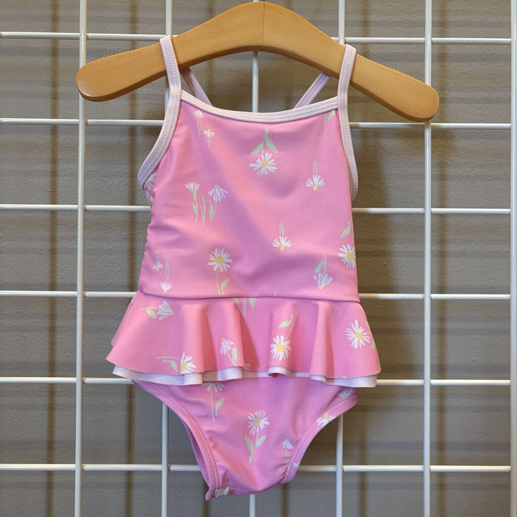 Gerber Floral One Pc Swim - 6/9m
