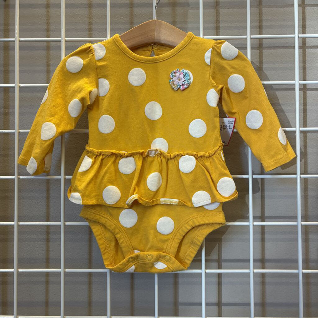 Carter's Dot LS Twirl Bodysuit - 9m