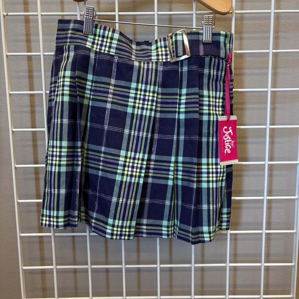NWT Justice Plaid Pleated Skort - 12/14 Plus