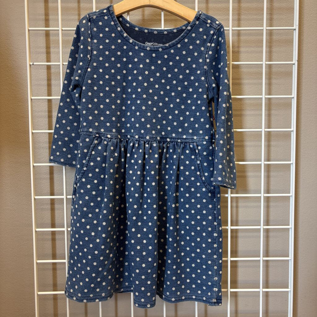 Gap Kids Dot LS Dress - 6/7