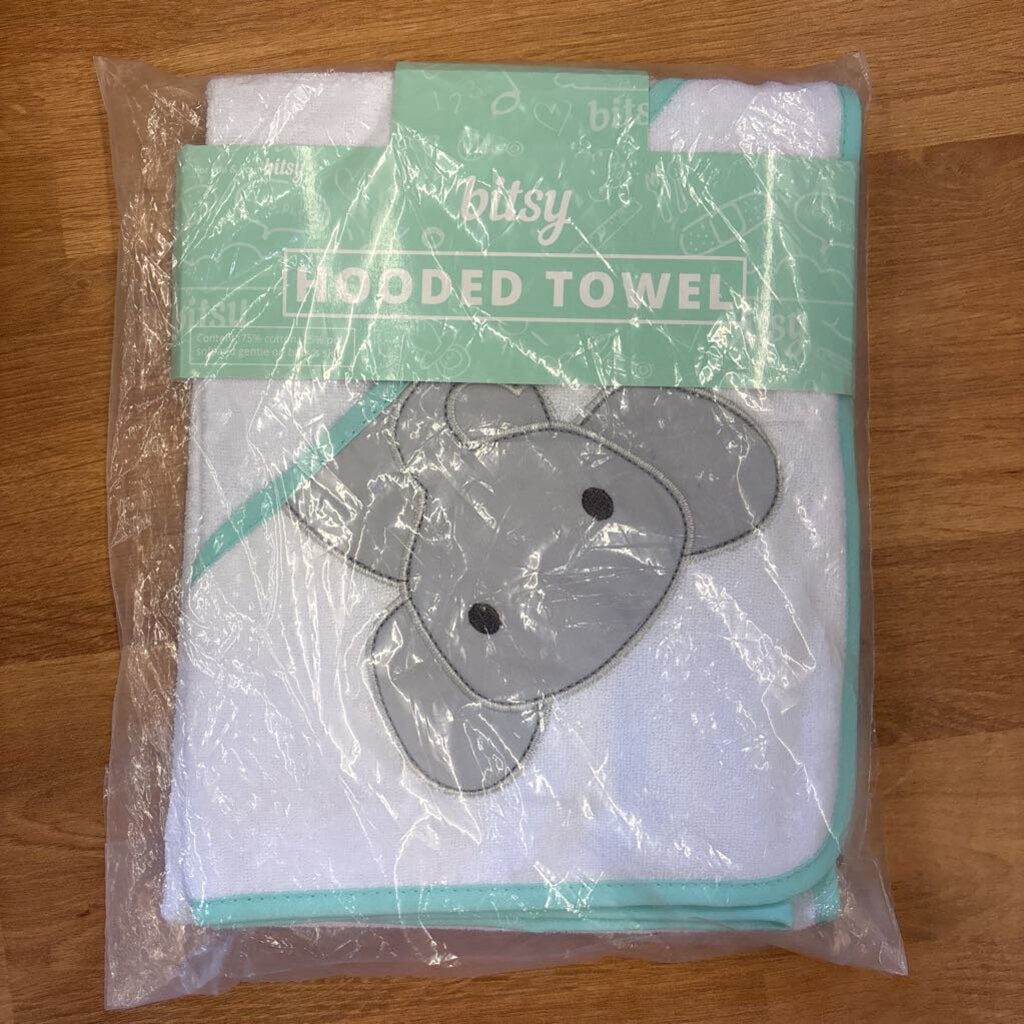 NEW Bitsy Elephant Hooded Towel