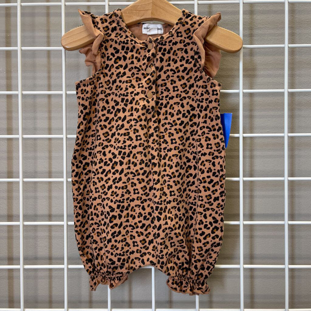 Miles the Label Leopard Bubble Romper - 18m