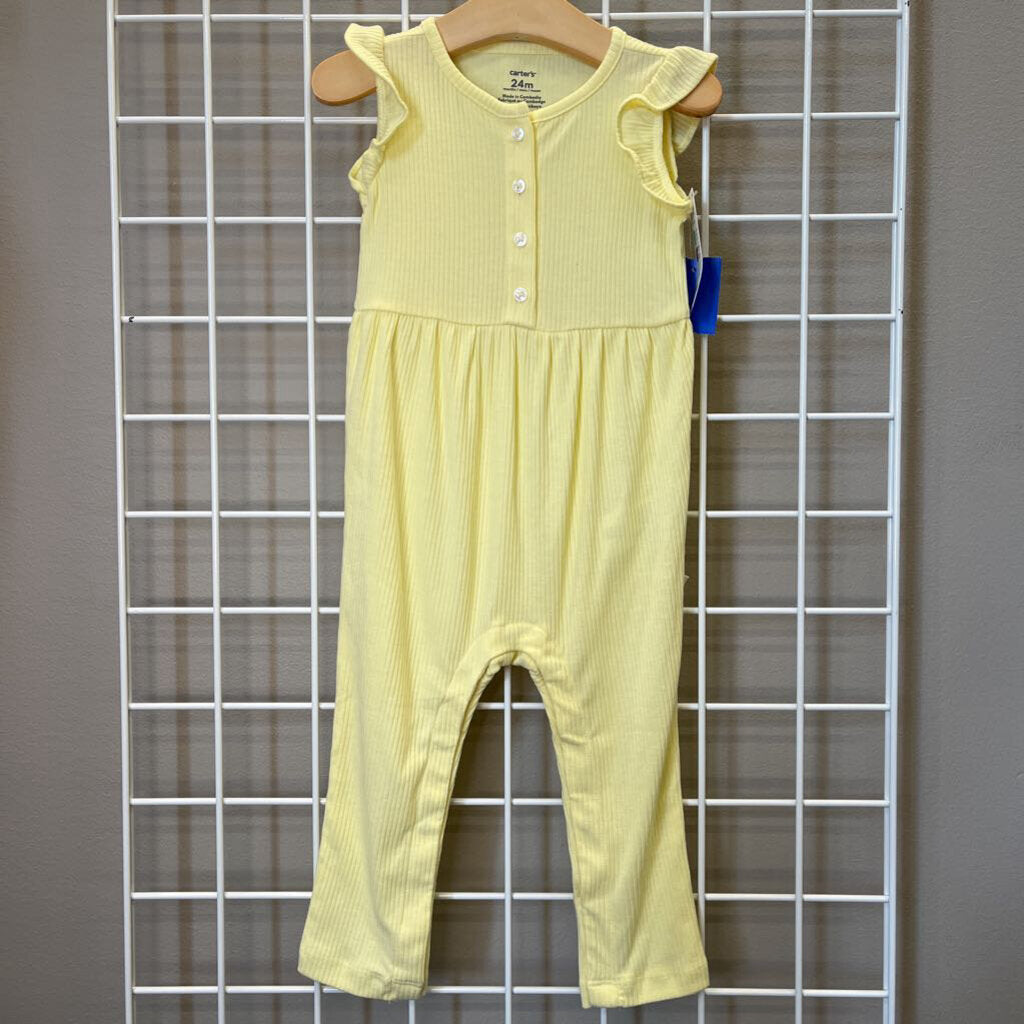 NWT Carter's Ribbed SS Romper - 24m