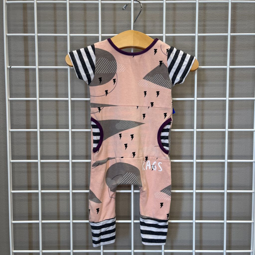 Rags SS Romper (wash wear) - 3/6m