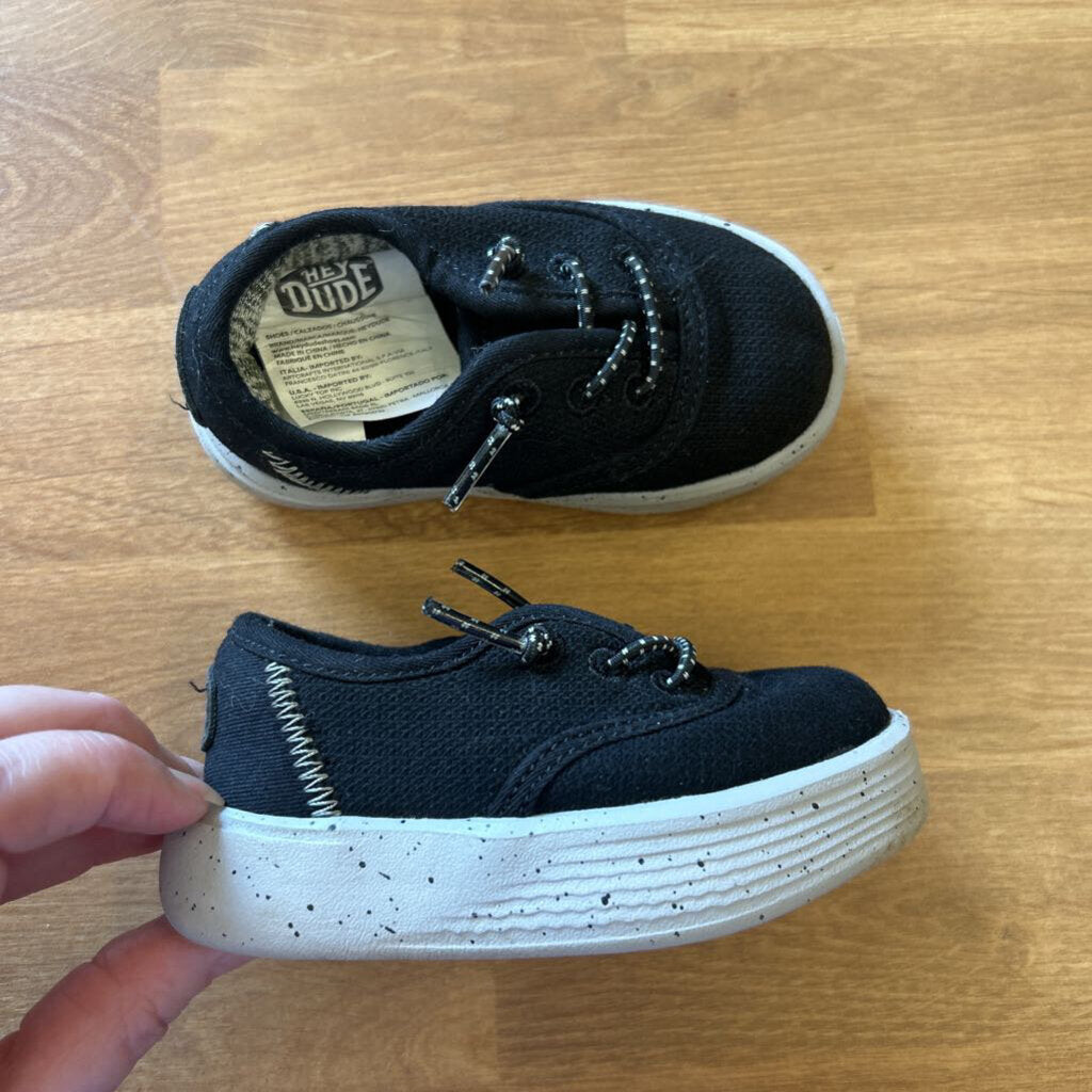 Hey Dude Black/Grey Shoes - 5