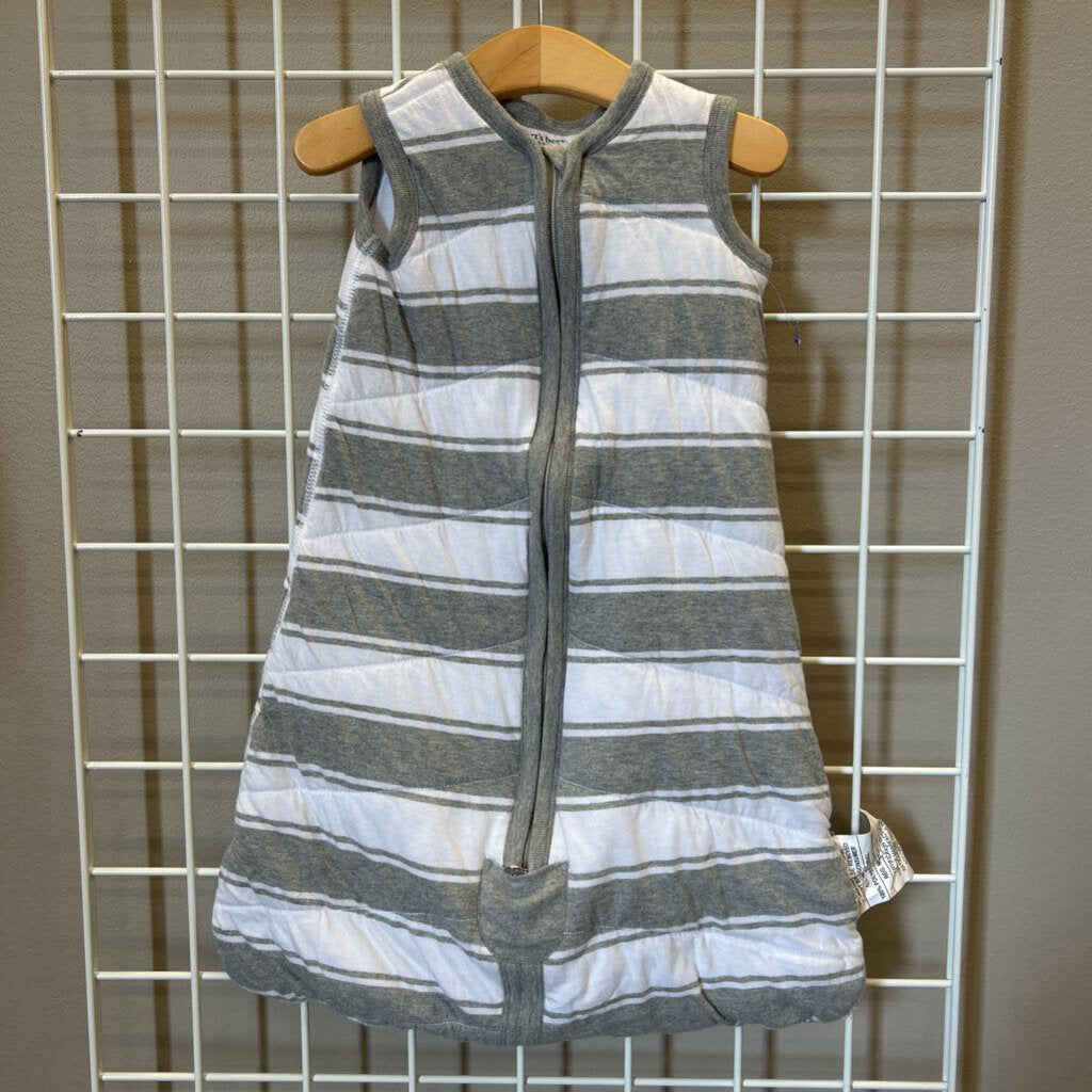 Burt's Bees Quilted Stripe Sleep Sack - Grey 0/6m