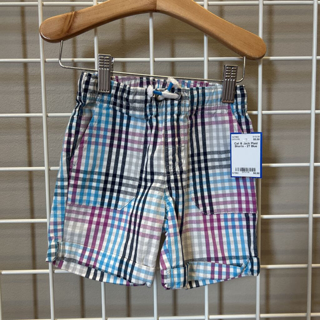 Cat & Jack Plaid Shorts - 2T