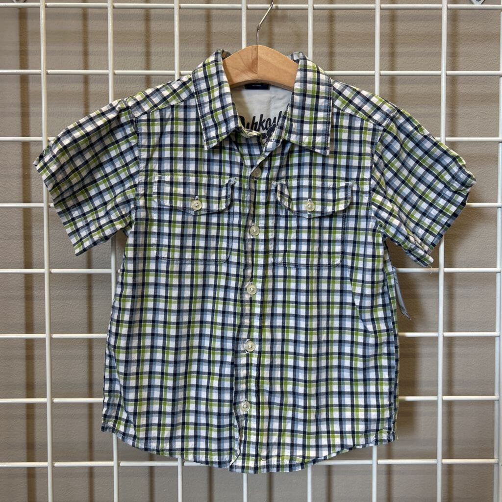 Osh Kosh Plaid SS Button Up - 3