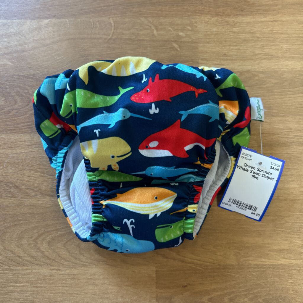 Green Sprouts Whale Swim Diaper - 18m