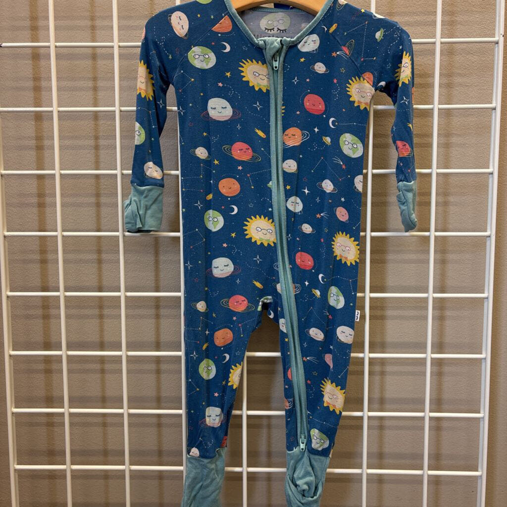 Little Sleepies Bamboo Planets Zip Sleeper (wash wear) - 3/6m