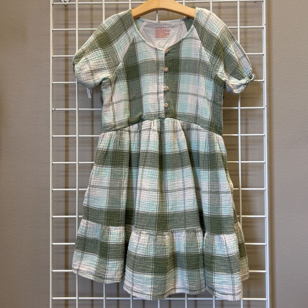 Cat & Jack Plaid SS Dress - 14