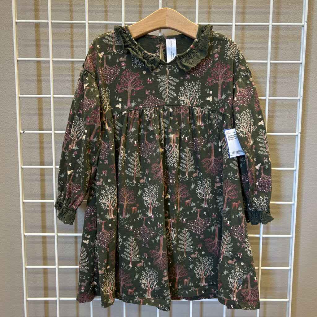 Modern Moments Forest Scene LS Dress - 4T