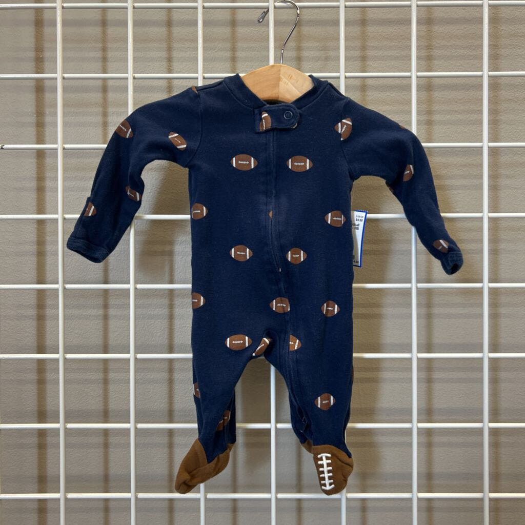 Carter's Football Zip Sleeper - NB