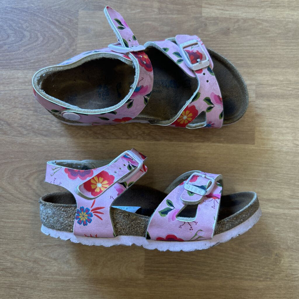 Birkenstock Pink Floral Sandals (wear) - 8
