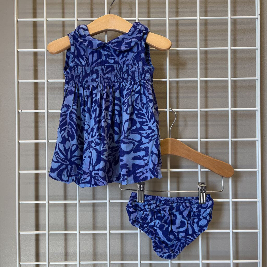Blue Ginger Tank Dress w/ Bloomers - 12m