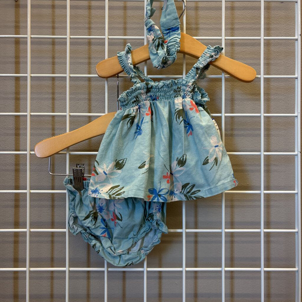 Carter's Floral Two Pc Set w/ Headband - 6m