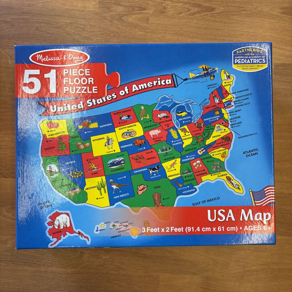 Melissa & Doug Floor Puzzle - USA Map